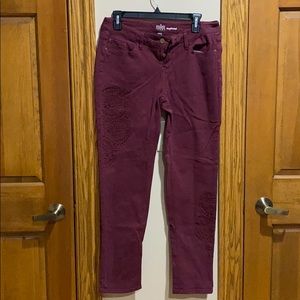 NY&Co Maroon boyfriend jeans